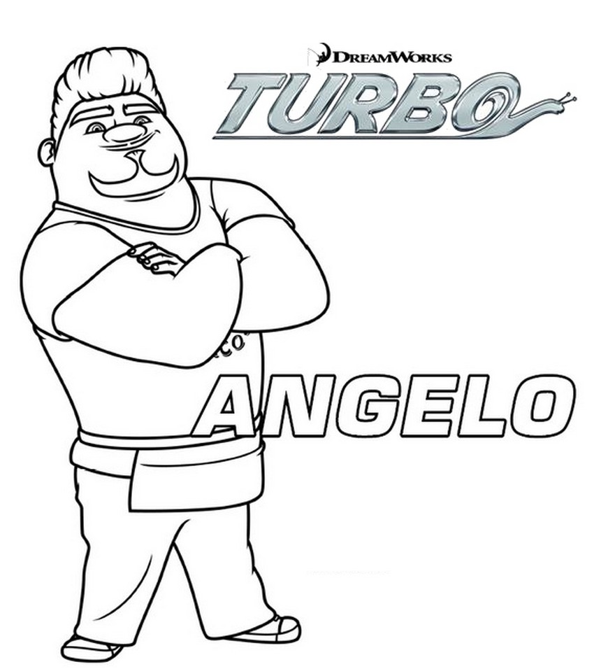 coloriage turbo l escargot angelo